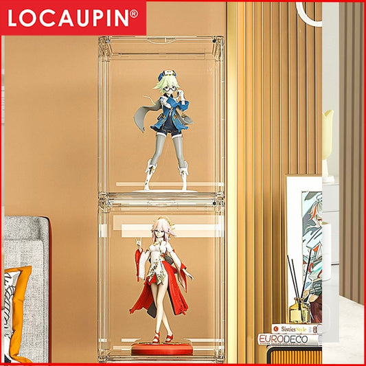 Locaupin Clear Plastic Storage Display Case, Organizer for Handbag, Model ,Wallet, Book, Toys Organization and Display