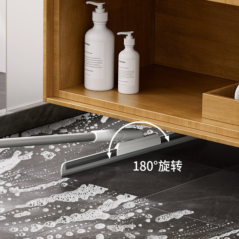 Locaupin Adjustable Handle Floor Wiper and Tile Scrubbing Brush with Shower Brush for Home, Office Cleaning Supplies