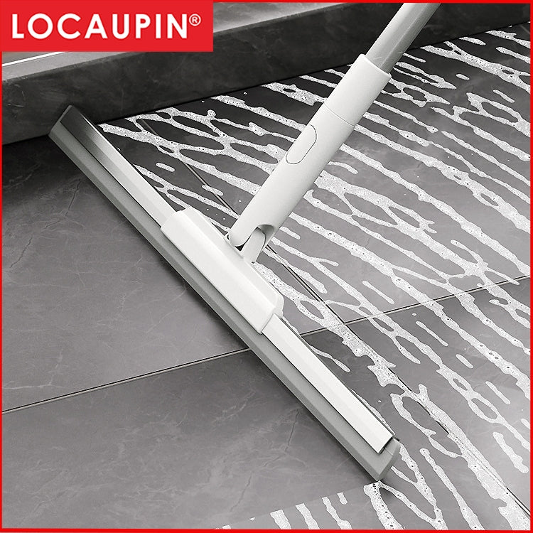 Locaupin Adjustable Handle Floor Wiper and Tile Scrubbing Brush with Shower Brush for Home, Office Cleaning Supplies
