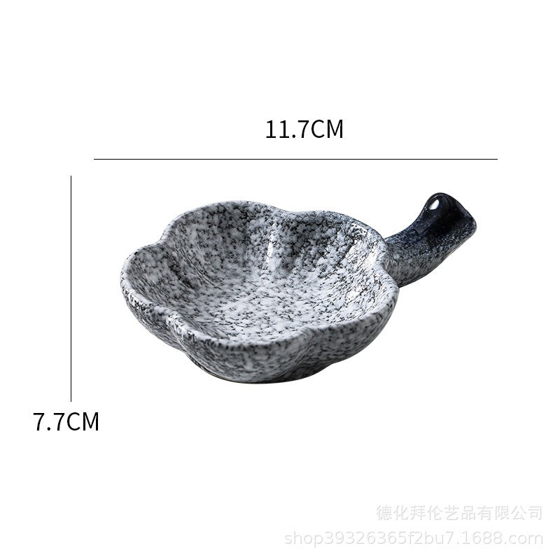 Locaupin Ceramic Sauce Dishes & Ketchup Side Dish Tableware Condiment Relish Plate Seasoning Dishes