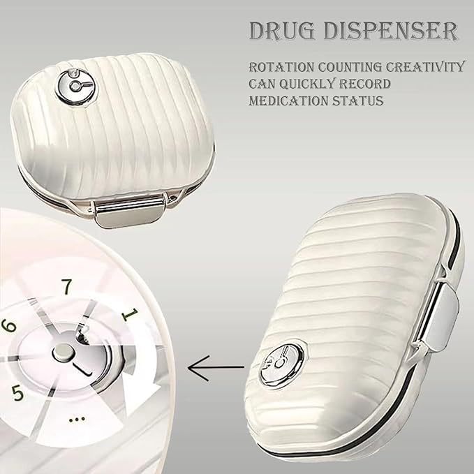 Locaupin Travel Pill Organizer Portable Pill Box Small Pill Box Pill Case Moisture Proof Daily Medicine Storage Case