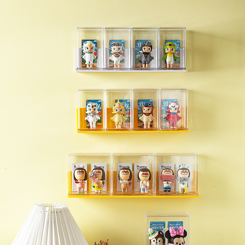 Locaupin Display Case for Collectibles Assemble Clear Box Alternative Glass Case for Display Organizing Toys