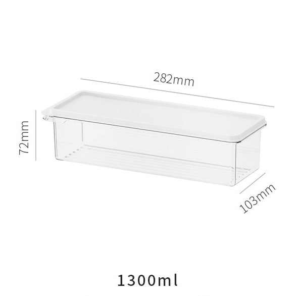 Locaupin Food Storage Containers, Stackable Refrigerator Freezer Organizer Fresh Keeper Container with Vented Lids