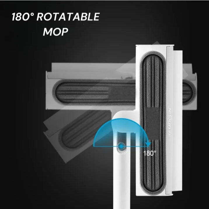 Locaupin 180° Rotatable Window Cleaning Mop Extendable Handle Household Cleaning Tools Window Cleaner Scraper Wiping Mop