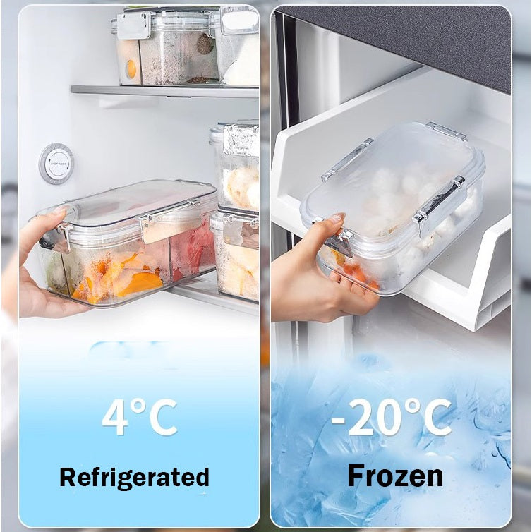 Locaupin Fruit Salad Food Container Box with Removable Tray, for Lunch, Snacks, School , Food Prep Storage Containers