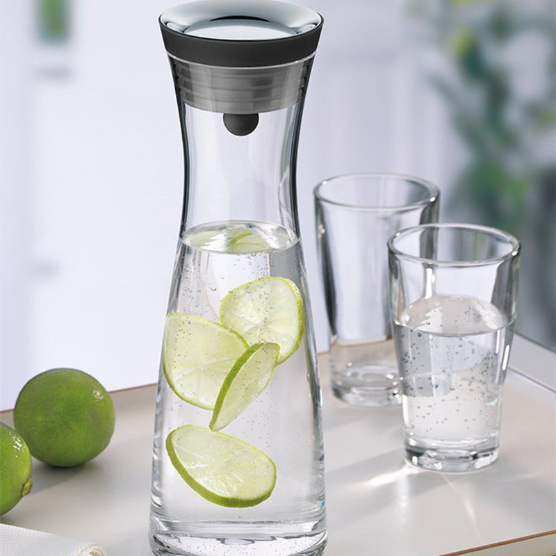 Locaupin 1800mL Borosilicate Glass Bottle Pitcher Glass with Filter,Flower Tea,Microwave Safe High Temperature Tea Cups