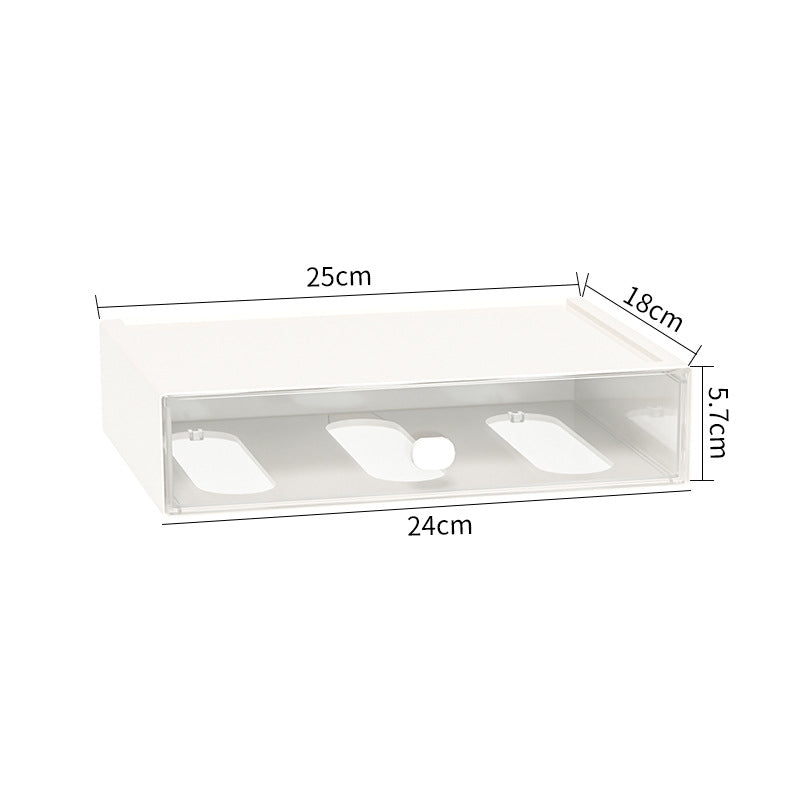 Locaupin Desk Drawer Organizer Shelf with Expandable Storage for Book and Home Tabletop Files Holder