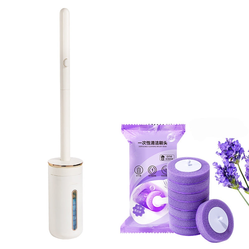 Locaupin Disposable Toilet Brush Kit, Wall Mounted Toilet Bowl Cleaner with Holder, Toilet ,Bathroom Cleaning Supplies
