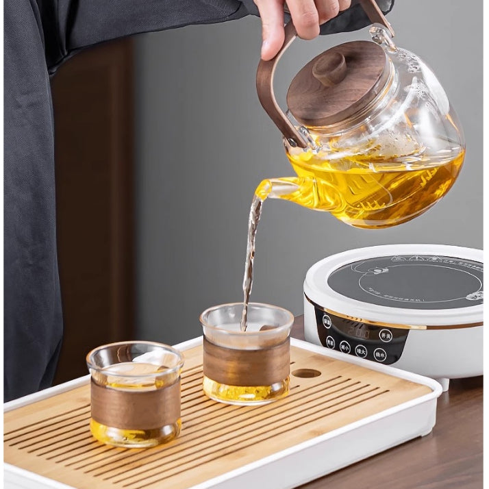 Locaupin -20 to150℃ Borosilicate Glass Mugs Double Wall Glass Tea Cups, Hot Tea, Fancy Tea Cups