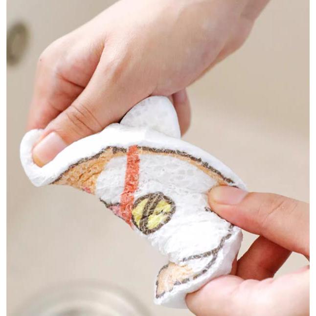 Locaupin Clean Sponges, Compressed Non-Scratch Cellulose Reusable Dishwashing Sponges for Cleaning Kitchen