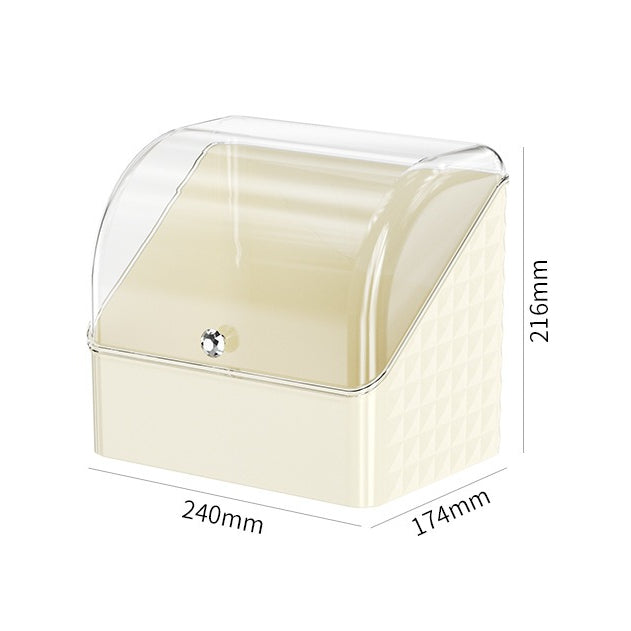 Locaupin Makeup Organizer with Brush Holder Clear Drawer, Stand for Lipsticks, Eyeshadow, Nail Polish Jewelry Skincare