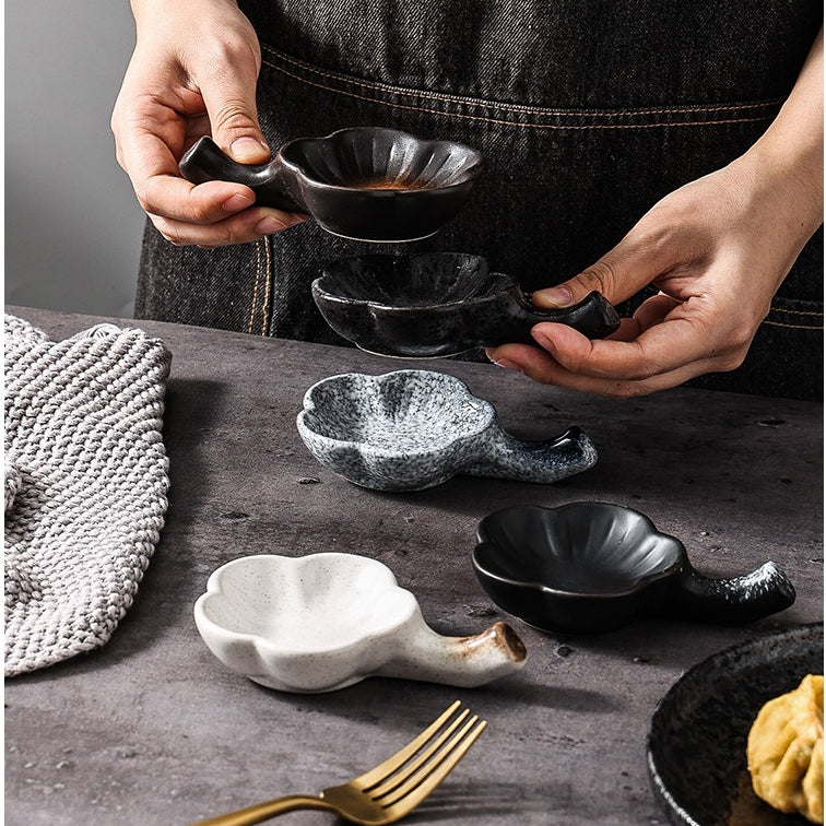 Locaupin Ceramic Sauce Dishes & Ketchup Side Dish Tableware Condiment Relish Plate Seasoning Dishes