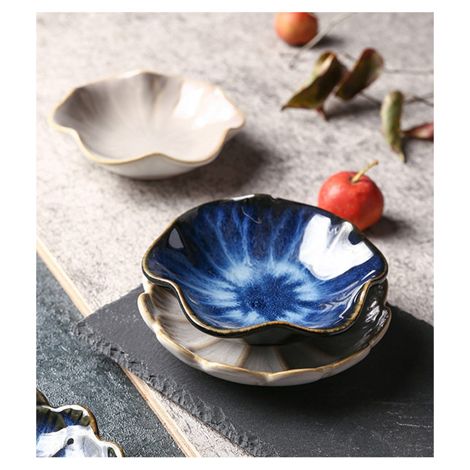 Locaupin Ceramic Sauce Dishes & Ketchup Side Dish Tableware Condiment Relish Plate Seasoning Dishes