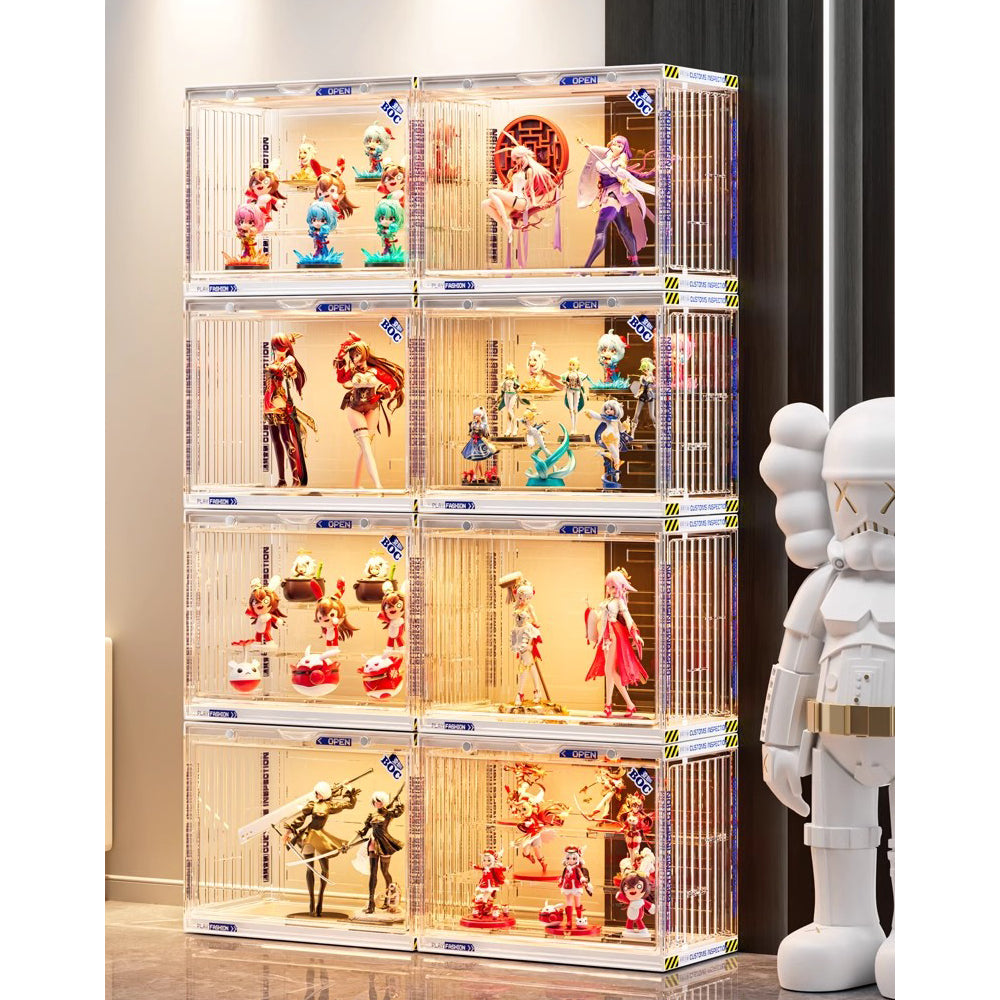 Locaupin Clear Plastic Storage Display Case Organizer for Handbag Model Wallet Book Toys Organization and Display