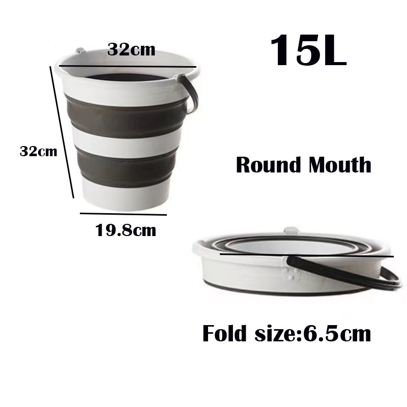 Locaupin Collapsible Bucket Portable Folding Water Container for Hiking, Backpacking, Camping and Outdoor Survival