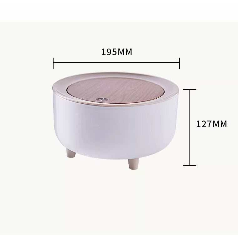 Locaupin Mini Desktop Trash Can, Countertop Tiny Trash Can with Lid for Desk, Plastic For Office and Coffee Bar