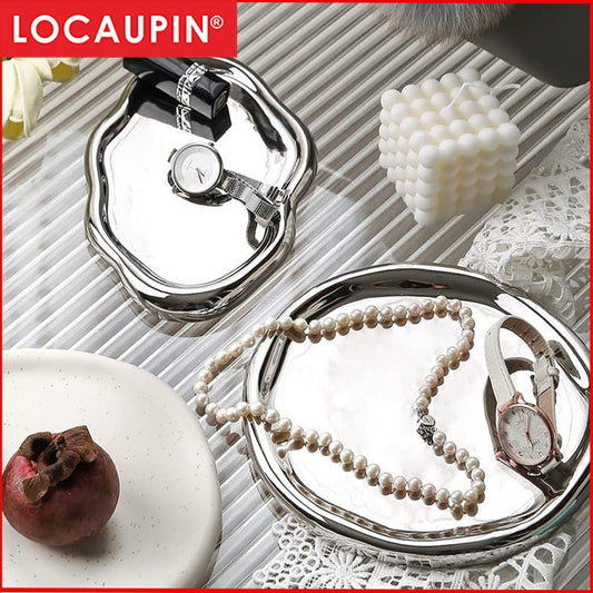 Locaupin Ceramic Jewelry Dish Cloud Jewelry Tray Key Tray, Trinket Dish, Decorative Ring Dish for Home Decor,Gifts