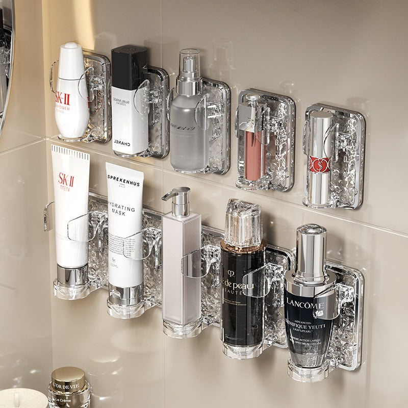 Locaupin 2pcs Wall Mounted Holder, Shaver Holder, Hair Curler Holder, Electric Toothbrushes, for Bathroom Organizer
