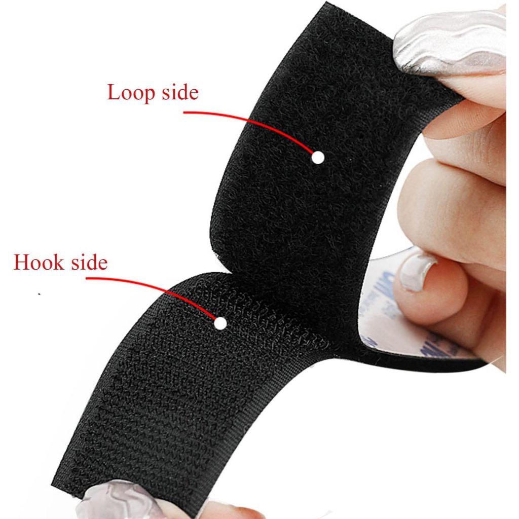 Locaupn 300cm Hook and Loop Fastener Tape Strips 20mm 30mm with 3M Tape Adhesive