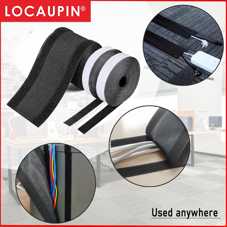 Locaupin Floor Cable Covers Wire Storage Cover Cord Cover with Adhesive Tape for Carpet Tiles and Any Floor Surface