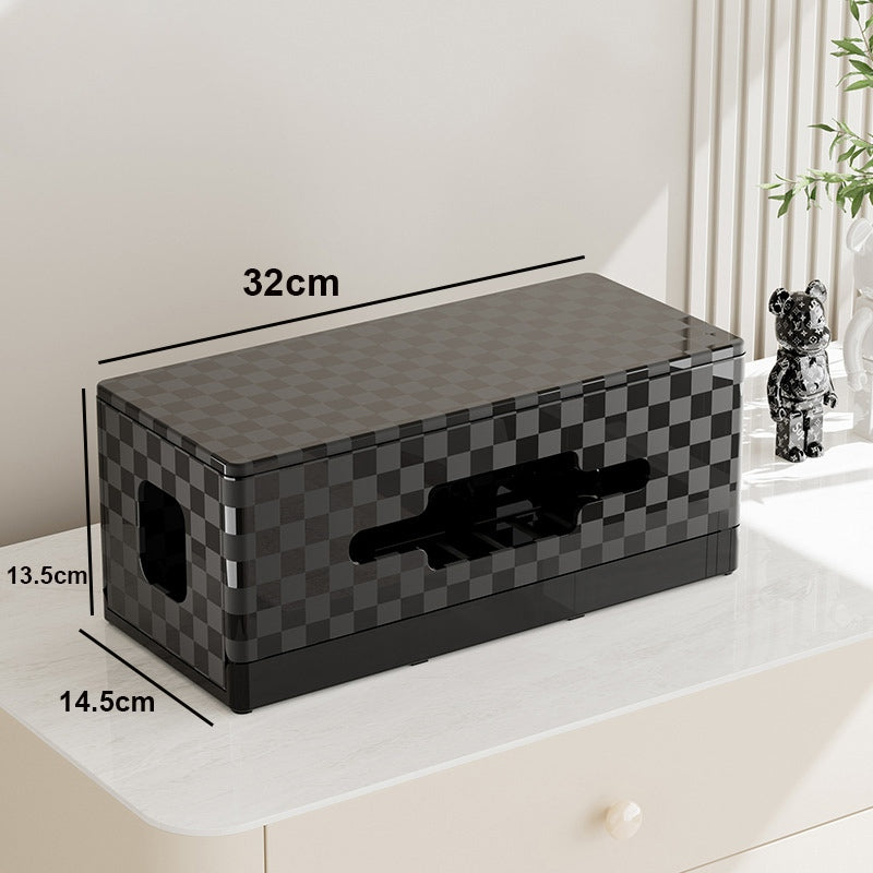 Locaupin Extension Plug Socket Storage Box Extension Plug Cable Organizer Holder With Hand Phone Holder