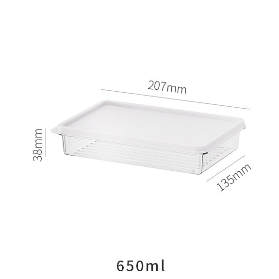 Locaupin Food Storage Containers, Stackable Refrigerator Freezer Organizer Fresh Keeper Container with Vented Lids