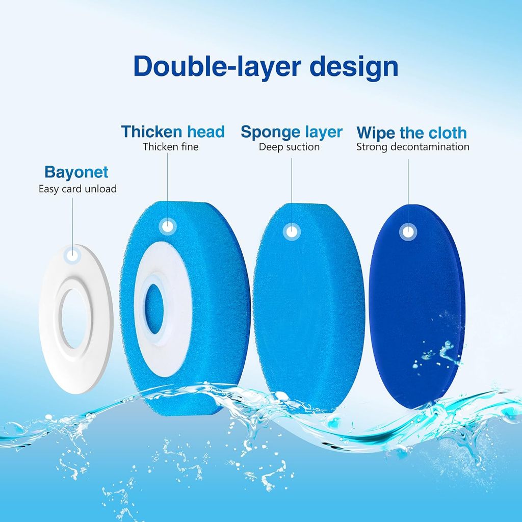 Locaupin Disposable Toilet Brush Kit, Wall Mounted Toilet Bowl Cleaner with Holder, Toilet ,Bathroom Cleaning Supplies