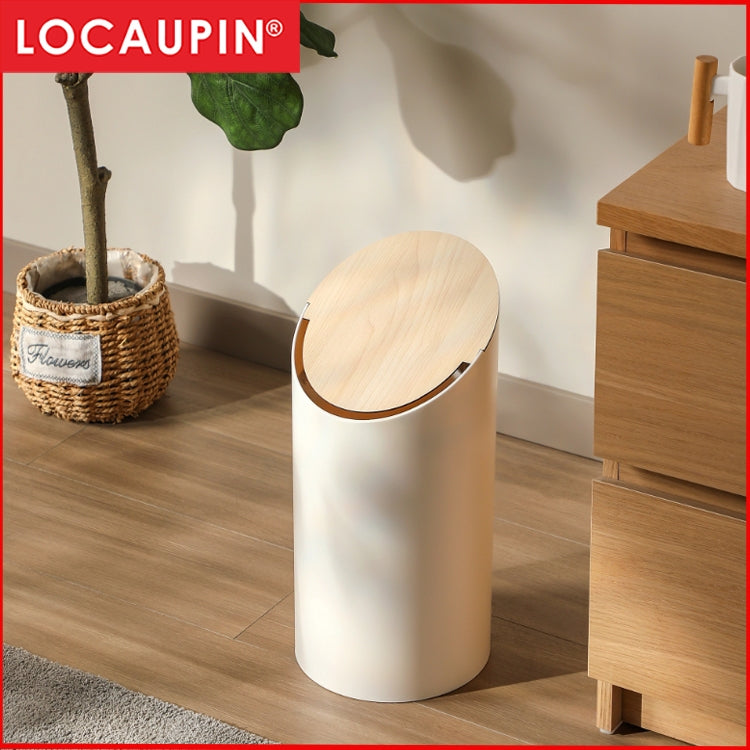 Locaupin Home Trash Can, Countertop Trash Can with Lid for Desk, Plastic For Office and Coffee Bar