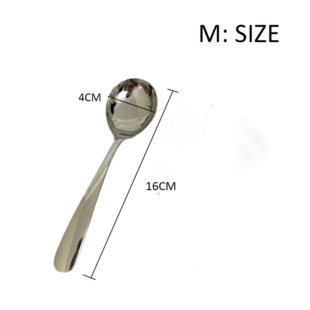 Locaupin 316 Stainless Steel Child Round Soup Spoons, Stainless Steel Premium Spoons,Dishwasher Safe