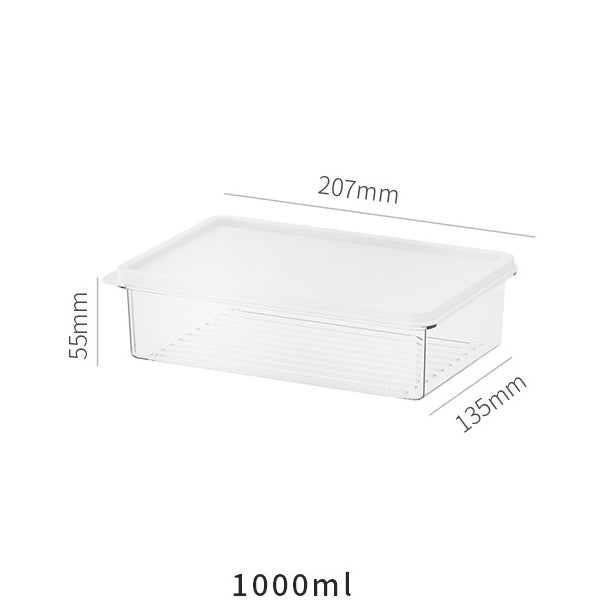 Locaupin Food Storage Containers, Stackable Refrigerator Freezer Organizer Fresh Keeper Container with Vented Lids