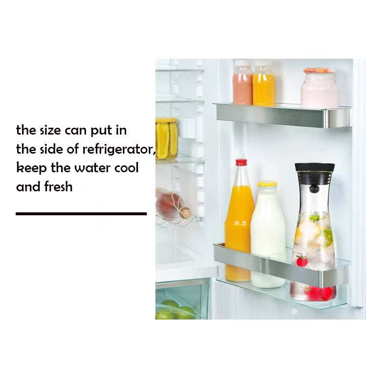 Locaupin 1800mL Borosilicate Glass Bottle Pitcher Glass with Filter,Flower Tea,Microwave Safe High Temperature Tea Cups