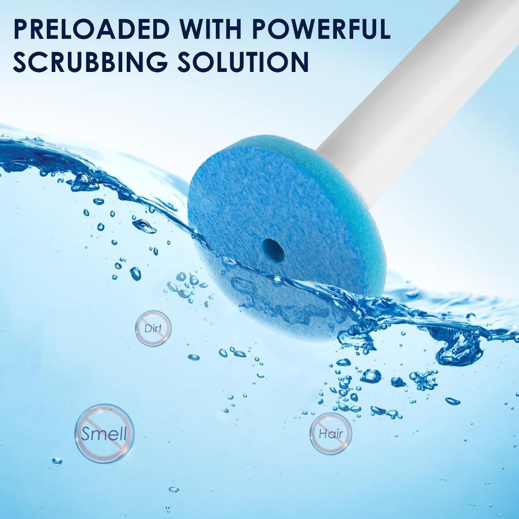 Locaupin Disposable Toilet Brush Kit, Wall Mounted Toilet Bowl Cleaner with Holder, Toilet ,Bathroom Cleaning Supplies