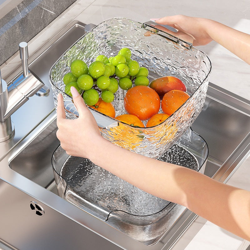 Locaupin Washing Baskets Stackable Set,Basket Used for Soak,BPA FREE Wash, Drain Vegetables and Fruit Colanders
