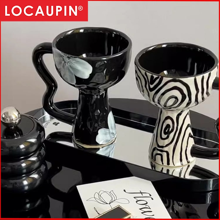 Locaupin Ceramic Large Coffee Mugs Tea Cups, Milk Mugs, breakfast cups ,Cereal, Ice Cream Nice for Gift