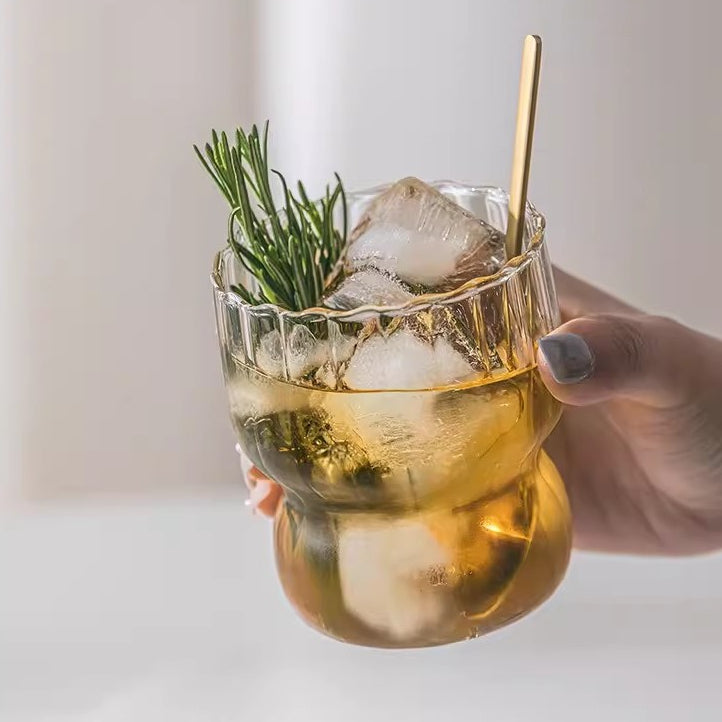 Locaupin Heat Resistant Healthy Glass Cups, Water Glass,Coffee Cups,Flower Tea Glass, Microwave Safe Glass Tea Cups