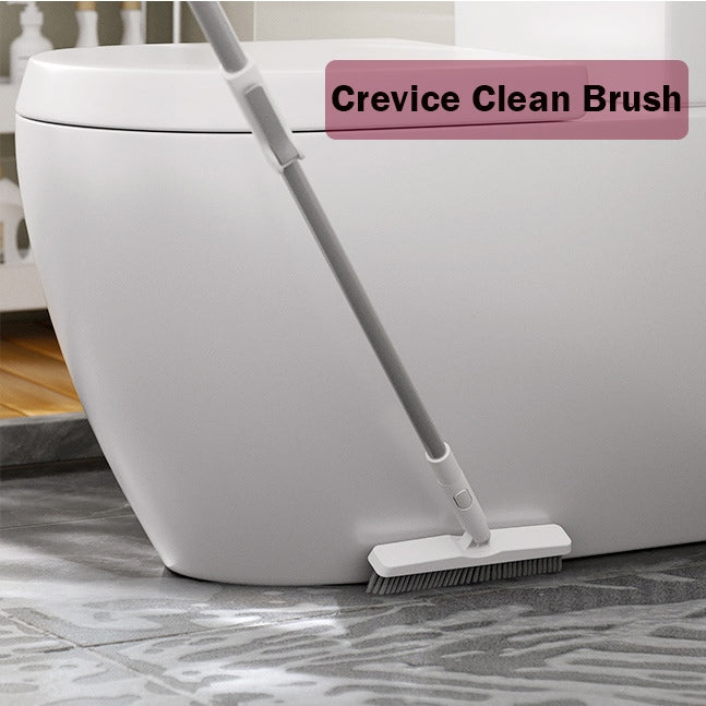 Locaupin Adjustable Handle Floor Wiper and Tile Scrubbing Brush with Shower Brush for Home, Office Cleaning Supplies