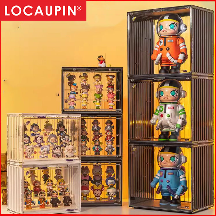 Locaupin Clear Plastic Storage Display Case Organizer for Handbag Model Wallet Book Toys Organization and Display