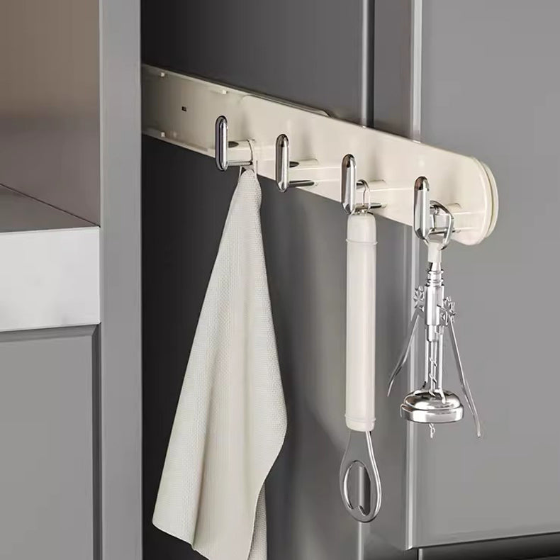 Locaupin 4/6 Hooks Adhesive Hooks Decorative Wall Door Self Adhesive Hooks , Kitchen,Waterproof Shower Room Sticky Hooks