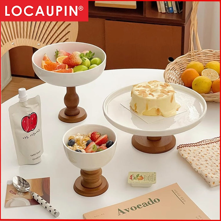 Locaupin Ceramic Cupcake Stand Sturdy ,Stand Tower Tree Display Pastry Serving Tray,Dessert Tower Serving Tray