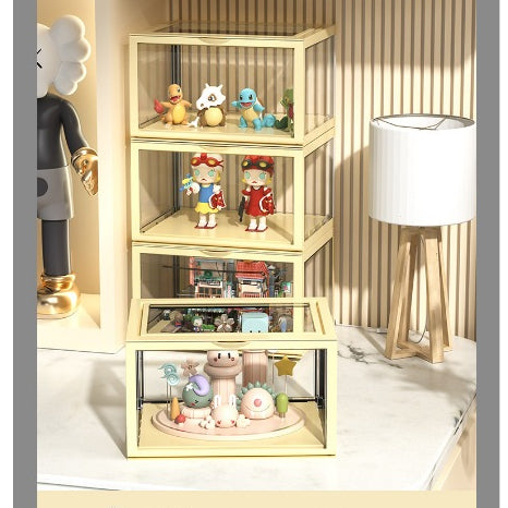 Locaupin Clear Plastic Storage Display Case, Model Display, Shoes Storage Box Toys Organization and Display