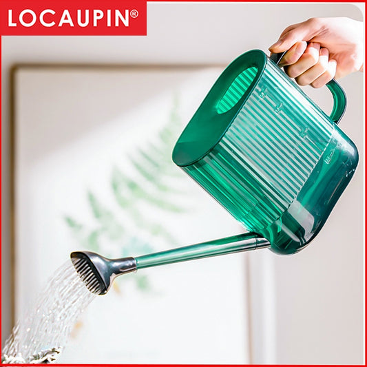 Locaupin 1L/1.8L Watering Can for Indoor Plants with Long Spout Stainless Steel (Detachable) Plastic Small Watering Cans