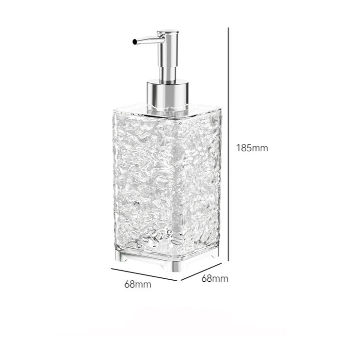Locaupin Plastic Soap Dispenser Bottle, Refillable Kitchen Liquid Soap Bottle, Wash Hand Liquid Clear Bathroom Bottle