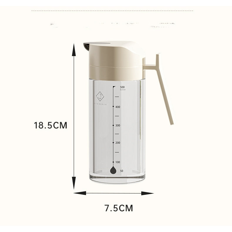 Locaupin Automatic Borosilicate Oil Dispenser 500ML Multifunctional Condiments Bottle Leakproof Cooking Kitchen Tools