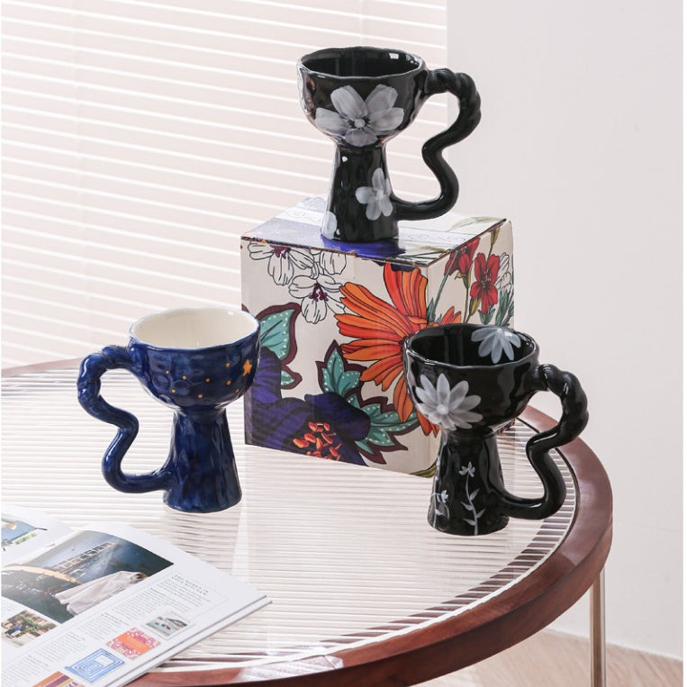 Locaupin Ceramic Large Coffee Mugs Tea Cups, Milk Mugs, breakfast cups ,Cereal, Ice Cream Nice for Gift
