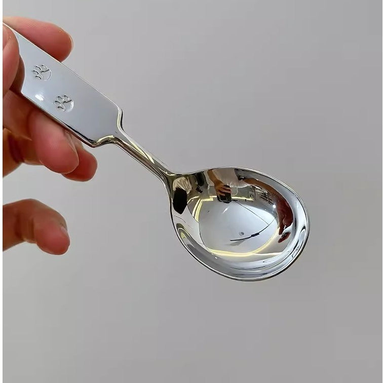 Locaupin 304 Stainless Steel Round Soup Spoons, Stainless Steel Premium Spoons,Dishwasher Safe