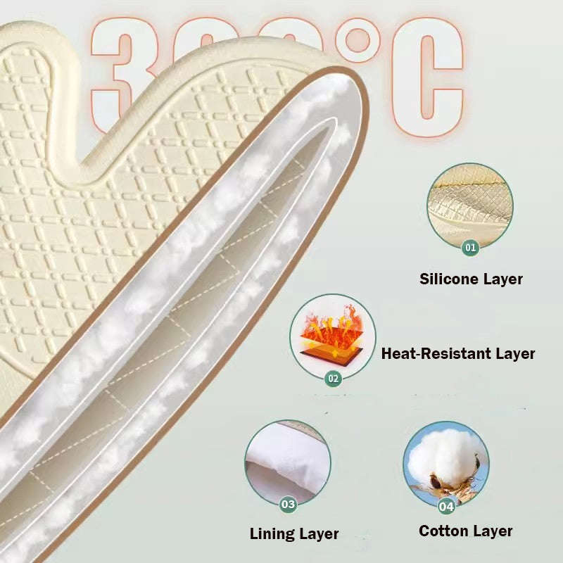 Locaupin Heat Resistant Silicone Oven Mitts Silicone Gloves ,BBQ Gloves,Waterproof Oven Silicone Mitts