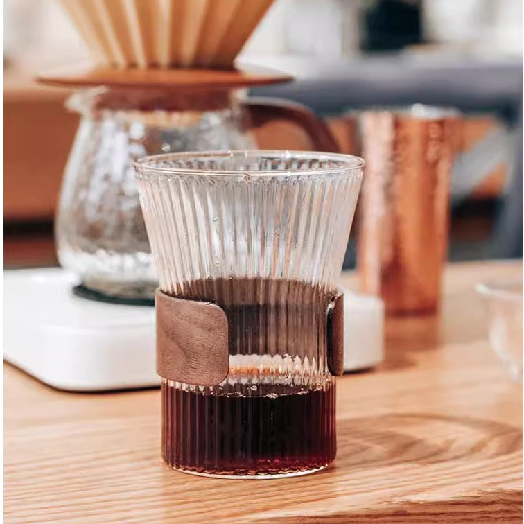 Locaupin 350mL Heat Resistant Healthy Glass Cups,Water Glass,Coffee Cups,Flower Tea Glass, Microwave Safe Glass Tea Cups