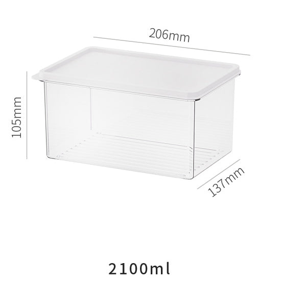Locaupin Food Storage Containers, Stackable Refrigerator Freezer Organizer Fresh Keeper Container with Vented Lids