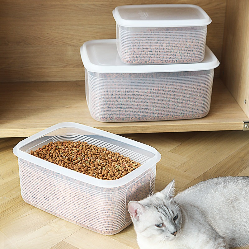 Locaupin Pets Capacity Food Storage Container Clear Pet Kitchen & Pantry Organization Food Dispensers Rice Container