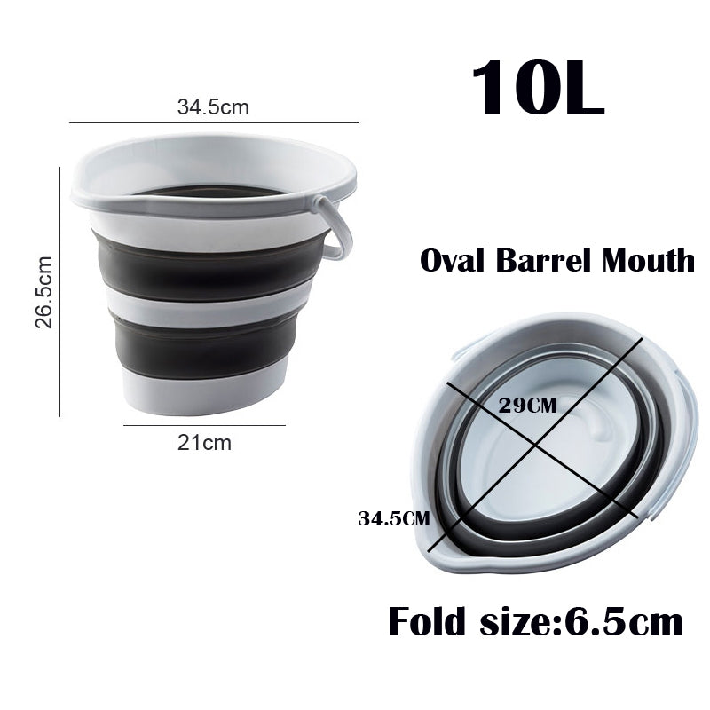 Locaupin Collapsible Bucket Portable Folding Water Container for Hiking, Backpacking, Camping and Outdoor Survival